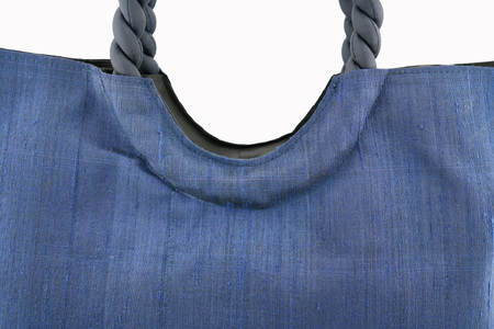 【makixmaki】高級ゴールデンシルクハンドバッグ（フェアトレード） サファイヤブルー 0137-002-S06-6