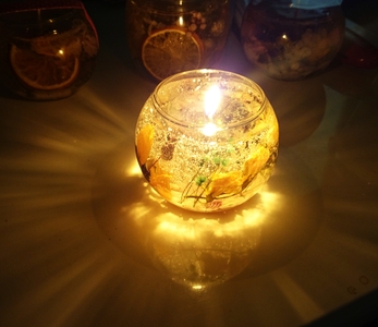 新宿フラワークラフト体験工房 ボタニカルジェルキャンドルホルダー作り 0146-010-S07