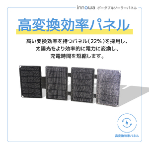 〈innowa〉ポータブルソーラーパネル グレー 0170-010-S07