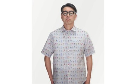 CLOFT 麻100％半袖オリジナルプリントシャツ”サーファー柄” XL 0139-026-S07-3 9,940円