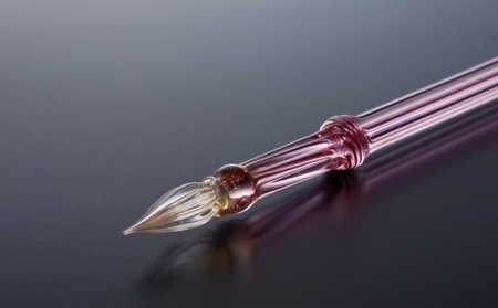 【ガラスペン】ミニひねり (カラー：サーモンピンク)