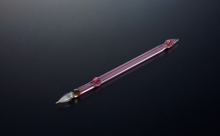 【ガラスペン】ミニひねり (カラー：サーモンピンク)