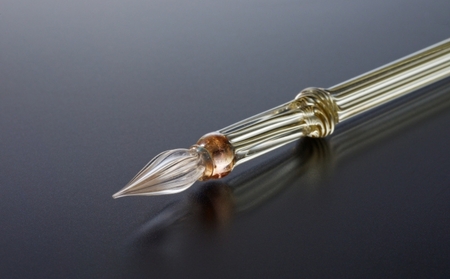 【ガラスペン】ミニひねり (カラー：シャンパンゴールド)