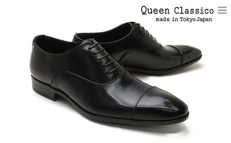 クインクラシコ 革靴 34001S〈ブラック〉 (サイズ:25.5cm) 紳士靴 ビジネスシューズ ストレートチップ 牛革 フォーマル