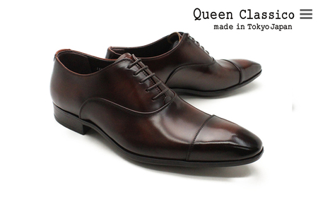 クインクラシコ 革靴 34001S〈ブラウン〉 (サイズ:26.5cm) 紳士靴 ビジネスシューズ ストレートチップ 牛革 フォーマル