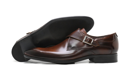クインクラシコ 革靴 34003S〈ブラウン〉 (サイズ:26.5cm) 紳士靴 ビジネスシューズ モンクストラップ 牛革