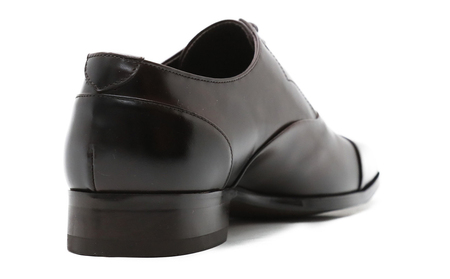 クインクラシコ 革靴 25004S〈ダークブラウン〉 (サイズ:27.5cm) 紳士靴 幅広 甲高 ビジネスシューズ ストレートチップ フォーマル レベルソ仕上げ 牛革