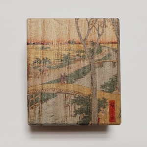 【桐箱(二重箱)】名所江戸水景 [(3)小梅堤] 1ケ (カラー：ピンク)