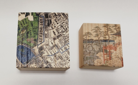 【桐箱(二重箱)】名所江戸水景 [(4)上野清水堂 不忍ノ池] 1ケ (カラー：黒)