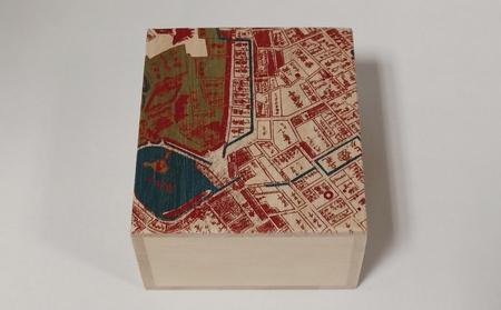 【桐箱(二重箱)】名所江戸水景 [(4)上野清水堂 不忍ノ池] 1ケ (カラー：ピンク)