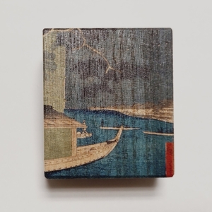 【桐箱(二重箱)】名所江戸水景 [(5)浅草川首尾の松 御厩河岸] 1ケ (カラー：ピンク)