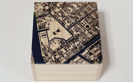 【桐箱(二重箱)】名所江戸水景 [(6)御厩河岸] 1ケ (カラー：黒)