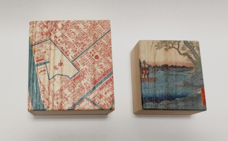 【桐箱(二重箱)】名所江戸水景 [(6)御厩河岸] 1ケ (カラー：ピンク)