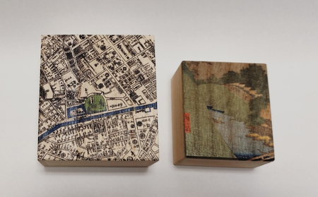 【桐箱(二重箱)】名所江戸水景 [(7)昌平橋聖堂 神田川] 1ケ (カラー：黒)