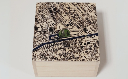 【桐箱(二重箱)】名所江戸水景 [(7)昌平橋聖堂 神田川] 1ケ (カラー：黒)