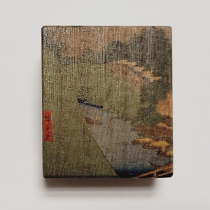 【桐箱(二重箱)】名所江戸水景 [(7)昌平橋聖堂 神田川] 1ケ (カラー：黒)