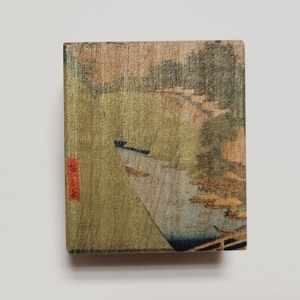 【桐箱(二重箱)】名所江戸水景 [(7)昌平橋聖堂 神田川] 1ケ (カラー：ピンク)