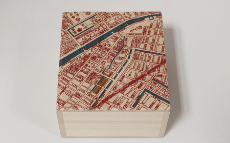 【桐箱(二重箱)】名所江戸水景 [(8)神田紺屋町] 1ケ (カラー：ピンク)