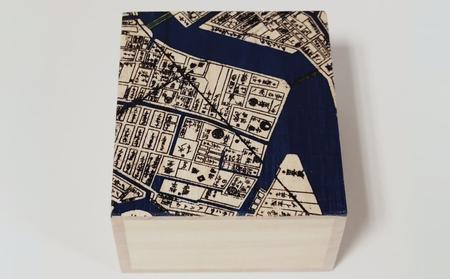 【桐箱(二重箱)】名所江戸水景 [(9)両国橋大川ばた] 1ケ (カラー：黒)