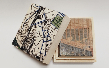 【桐箱(二重箱)】名所江戸水景 9ケセット (カラー：黒)