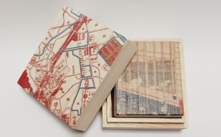 【桐箱(二重箱)】名所江戸水景 9ケセット (カラー：ピンク)