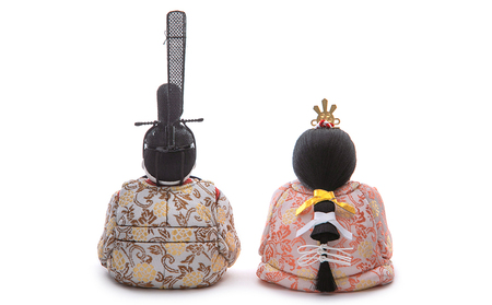 【五色】木目込みひな飾り 花香雛 金襴 (桐箱付き)