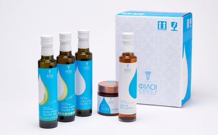 地中海の国・ギリシャのオーガニック製品詰め合わせ(オリーブオイル3種・ホワイトバルサミコ酢・タイムハニー)