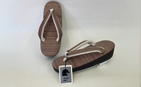 高級ホースヘアー和装草履【婦人】 (サイズ：L、カラー：ブラウン)_0102-001-T03-6-2