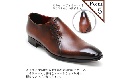 クインクラシコ 革靴 10003 (カラー：ブラック、サイズ：25.0cm) ビジネスシューズ 本革 サイドレース 幅広 甲高  エラスティック スリッポン 牛革 フォーマル