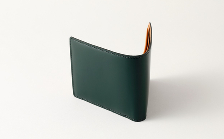 [bell la bell] コードバン 二つ折り財布（カラー：グリーン）