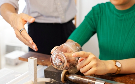 【創吉 切子体験教室】切子体験チケット 2枚（オプショングラス）