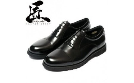 【匠の靴】超軽量 幅広6E本革ビジネスシューズTT-23S(サイズ：27.0cm、カラー：ブラック)