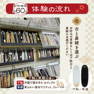 草履もしくは下駄の鼻緒すげ体験