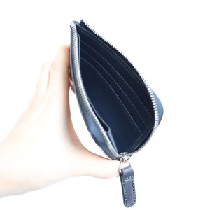 ミニ財布[イタリア産高級レザー]コードバン使用 (全4色)(カラー：バーガンディ)