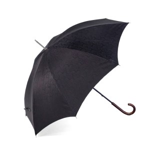【前原光榮商店】男女兼用・晴雨兼用-一級遮光ペイズリー-長-籐(全4色)(カラー:ブラック)
