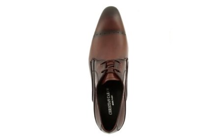 【浅草の靴】クリスチャンカラノ 本革ビジネスシューズ[FH-01](サイズ：25.0cm、カラー：ブラウン)