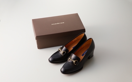 100周年マドラス　浅草ハンドメイド婦人靴 MAL0027 　ビットローファー(サイズ：22.5cm、カラー：ブラック)
