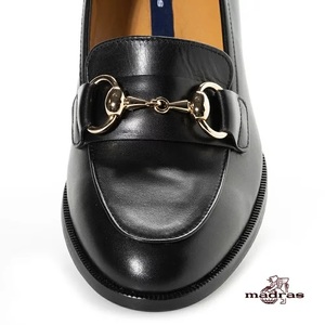 100周年マドラス　浅草ハンドメイド婦人靴 MAL0027 　ビットローファー(サイズ：23.0cm、カラー：ブラック)