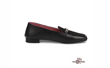 100周年マドラス　浅草ハンドメイド婦人靴 MAL0032　ビットモカシューズ (サイズ：22.5cm、カラー：ブラックコンビ)