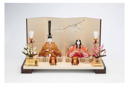 江戸木目込　雛人形　コンパクト40ｃｍ親王飾りセット
