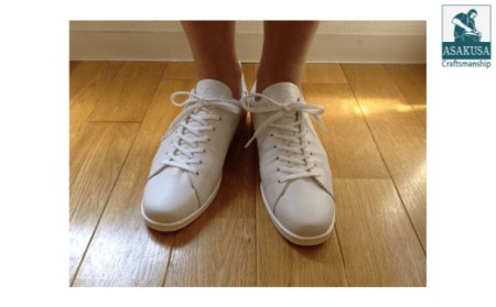 くつトレ(R)スニーカー (サイズ：27.5cm、デザイン：紐、カラー：白)