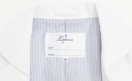 レピウスの白衣【レディース】ツインカラードクターコート / ネーム刺繍付き(サイズ：38サイズ)