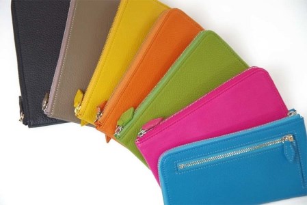 L型ファスナー長札入れ「L字束入」綿袋付 (カラー：オレンジ)_0114-001-T03-4