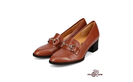 100周年マドラス　浅草ハンドメイド婦人靴 MAL0027 　ビットローファー (サイズ：24.5cm　カラー：ブラウン)