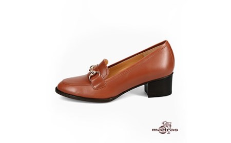 100周年マドラス　浅草ハンドメイド婦人靴 MAL0027 　ビットローファー (サイズ：24.5cm　カラー：ブラウン)