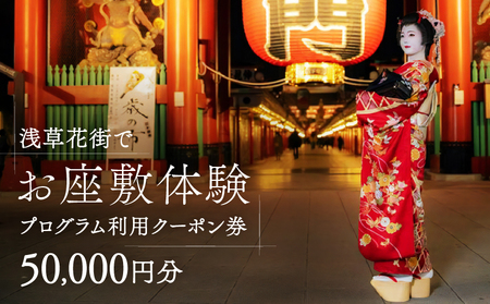 コーディネーター付で安心！浅草花街でお座敷体験プログラム利用クーポン券【50,000円分】