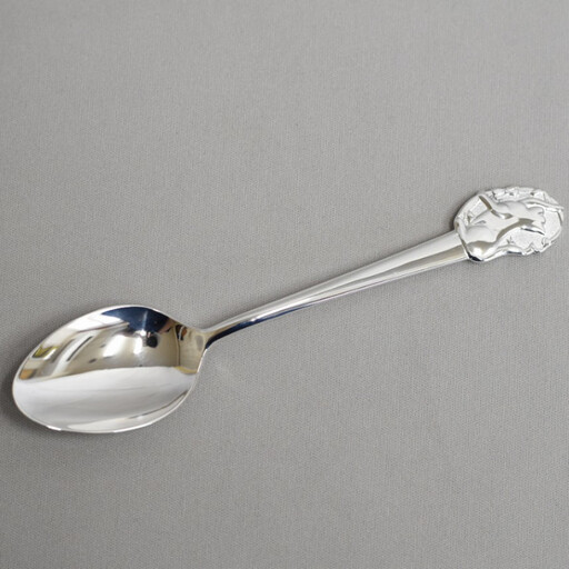 【内藤銀器製作所】銀製 コーヒー・ティー兼用スプーン (ねこ)_0159-001-T05