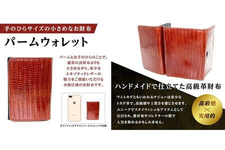 パームウォレット【テジュー（トカゲ革）】(全3色)(カラー：ブラウン)