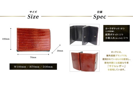 パームウォレット【テジュー（トカゲ革）】(全3色)(カラー：ブラウン)