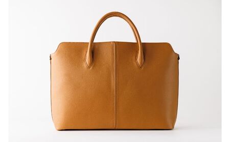 牛革ビジネストートバッグ＜ショルダー付＞【SOP004】 ファッション かばん デザイン 機能性 テフロン加工 国産牛革 贅沢 軽い アクセント 型押し  アイボリー